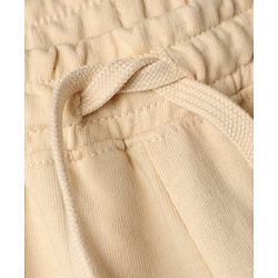Babyhug Cotton Knit Full Length Jogger Fit Solid Lounge Pants - Cream