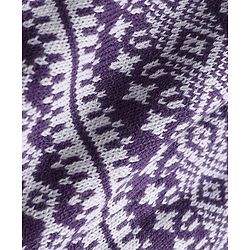 Babyhug Knit Full length Geometric Printed Fleece & Woollen Pant - Purple