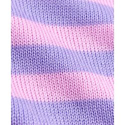 Babyhug Knit Striped Sweater Set - Lavender