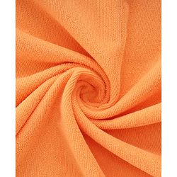 Babyhug Cotton Knit Microfiber Towel With Frog Embroidery L 31.5 X B 22.5 cm - Orange