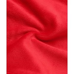 Babyhug Velour Knit Full Length Solid Wide Legged Fleece & Woollen Pant - Red