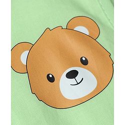 Babyhug 100% Cotton Cambric Woven Jhablas with Sleeveless and Bear Print Pack of 3 - Green Peach & Orange