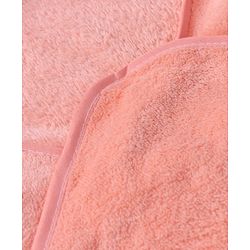 Babyhug Knit Soft Microfiber Towel With Hood Emroidery L 81 x B 81 cm - Orange