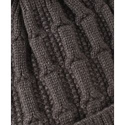 Babyhug Knit Woollen Pom Pom Cap Grey - Diameter 11 cm