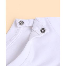 Babyhug Single Jersey Knit T-Shirt and Shorts with Half Sleeves and Beach Scene Print in White for 18-24 Months