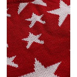Babyhug Knit Full Sleeves Sweater Set with Star Design - Red