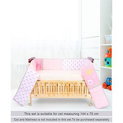 Babyhug Premium Cotton Crib Bumper Large -Seahorse Theme (Cot not Included)