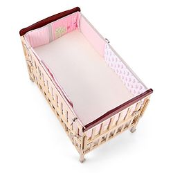 Babyhug Premium Cotton Crib Bumper Large -Seahorse Theme (Cot not Included)