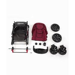 Babyhug Melody Stroller With Reversible Handle & Canopy - Maroon
