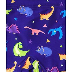 Babyhug Swimming Trunks Dino Print - Royal Blue