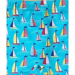 Babyhug Swimming Trunks Boat Print - Blue - 5-6 Y Blue