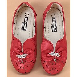 Cute Walk by Babyhug Embellished Bellies - Red