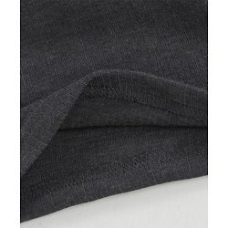 Babyhug Full Sleeves Thermal Vest With Shoulder Button - Dark Grey