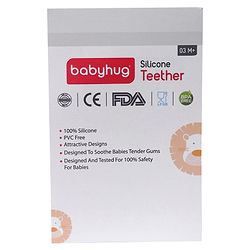 Babyhug 100% Silicone Teether Panda Print - Black & White