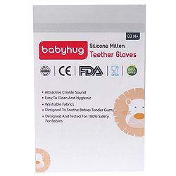 Babyhug Silicone Teether Mitten Glove Mitten Print - Yellow