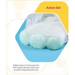 Babyhug Advanced Pant Style Diapers New Born (NB) Size - 64 Pieces, Honeycomb Technology, Cottony Soft Diaper with 3D Leak Guard, Latex & Alcohol Free, Anti-rash & Gentle