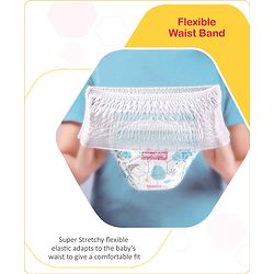 Babyhug Advanced Pant Style Diapers New Born (NB) Size - 64 Pieces, Honeycomb Technology, Cottony Soft Diaper with 3D Leak Guard, Latex & Alcohol Free, Anti-rash & Gentle