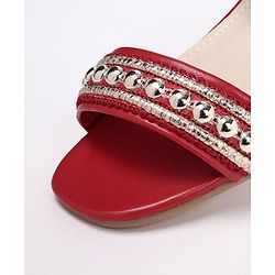 Cute Walk by Babyhug Party Wear Sandals - Red