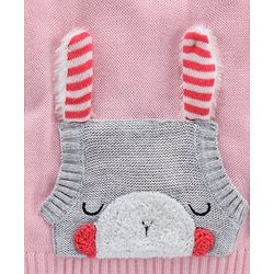 Babyhug Full Sleeves Sweater Animal Patch - Pink