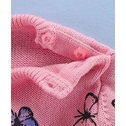 Babyhug Full Sleeves Sweater Butterfly Print - Pink