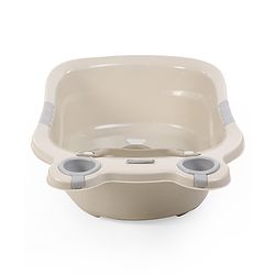 Babyhug Large Bath Tub with Bath Sling Smiley Print - Brown (Print may vary)