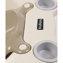 Babyhug Large Bath Tub with Bath Sling Smiley Print - Brown (Print may vary)