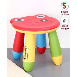 Babyhug Small Size Stool Frog Design - Red| Easy to Assemble| Step Stool| Bathroom Stool| Indoor & Outdoor Use