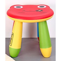 Babyhug Small Size Stool Frog Design - Red| Easy to Assemble| Step Stool| Bathroom Stool| Indoor & Outdoor Use