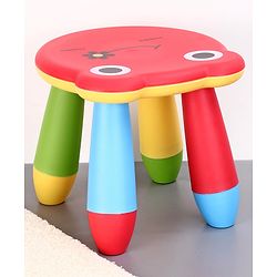 Babyhug Small Size Stool Frog Design - Red| Easy to Assemble| Step Stool| Bathroom Stool| Indoor & Outdoor Use