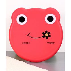 Babyhug Small Size Stool Frog Design - Red| Easy to Assemble| Step Stool| Bathroom Stool| Indoor & Outdoor Use