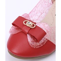 Cute Walk by Babyhug Bellies Bow Applique Embellished - Red