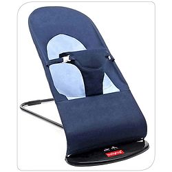 Babyhug Light weight Baby Bouncer with Safety Harness - Navy Blue