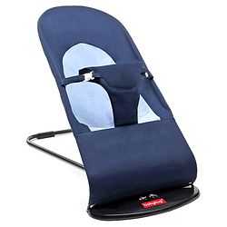 Babyhug Light weight Baby Bouncer with Safety Harness - Navy Blue
