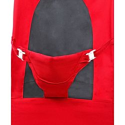 Babyhug Light Weight Baby Bouncer with Safety Harness - Red Black