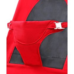 Babyhug Light Weight Baby Bouncer with Safety Harness - Red Black