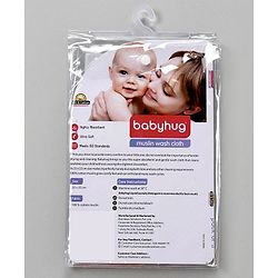 Babyhug 100% Cotton Muslin Wash Cloth Pack Of 3 - Mulitcolor