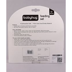 Babyhug 5 Piece Feeding set Bear Print- White