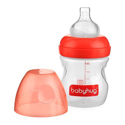 Babyhug Wide Neck Sterilizable Feeding Bottle Red - 160 ml
