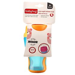 Babyhug Slide Straw Sipper - Orange Blue