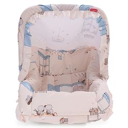 Babyhug Spring 5 in 1 Carry Cot Cum Rocker With Mosquito Net - Cream