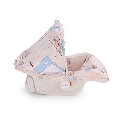 Babyhug Spring 5 in 1 Carry Cot Cum Rocker With Mosquito Net - Cream