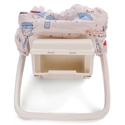 Babyhug Spring 5 in 1 Carry Cot Cum Rocker With Mosquito Net - Cream