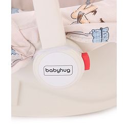 Babyhug Spring 5 in 1 Carry Cot Cum Rocker With Mosquito Net - Cream