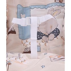 Babyhug Spring 5 in 1 Carry Cot Cum Rocker With Mosquito Net - Cream