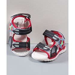 Cute Walk by Babyhug Sandals Basketball Patch - Red