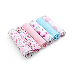 Babyhug 100% Cotton Wash Cloth Pack of 6 - Multicolor