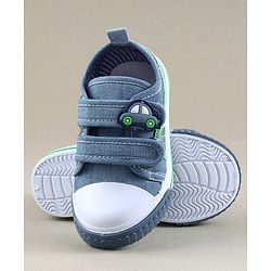 Cute Walk by Babyhug Canvas Shoes Car Patch - Light Blue