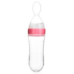 Babyhug Squeezy Silicone Food Feeder- Pink