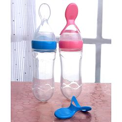 Babyhug Squeezy Silicone Food Feeder- Blue