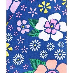 Babyhug Full Length Leggings Floral Print - Blue